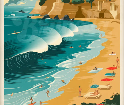 affiche biarritz vintage