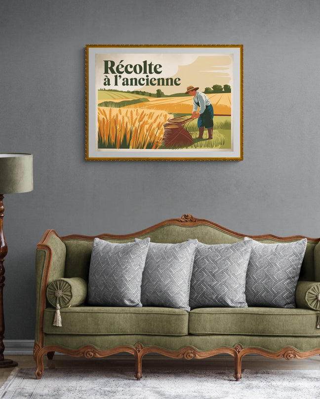 Affiche récolte à l’ancienne