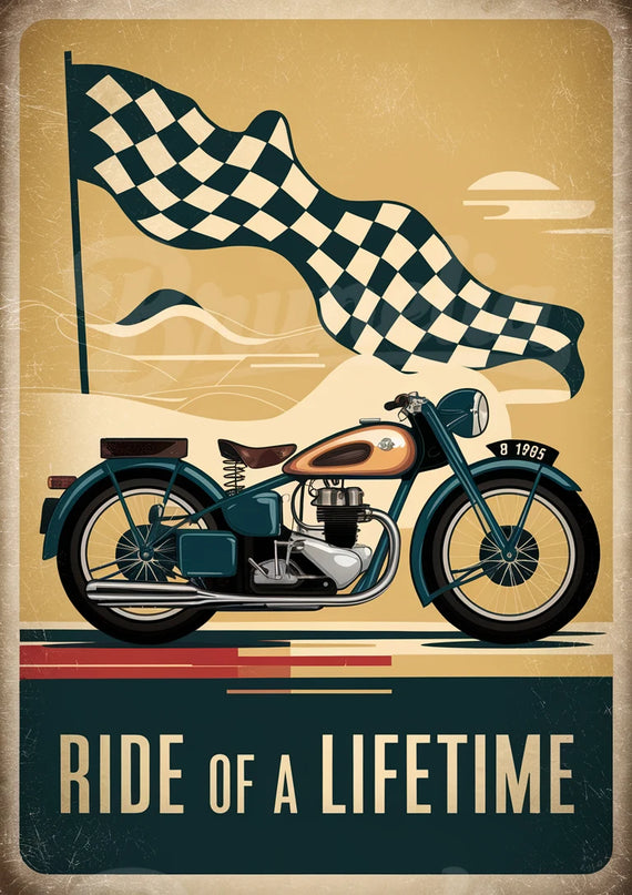 affiche moto ancienne
