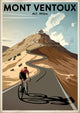 Affiche cyclisme Mont Ventoux montagne vintage