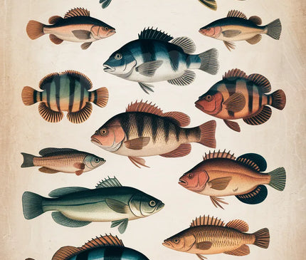 affiche vintage poisson