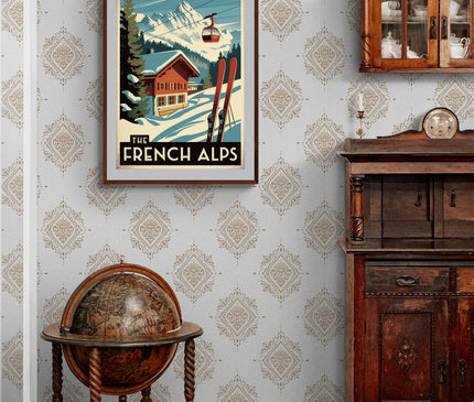 affiche montagne vintage