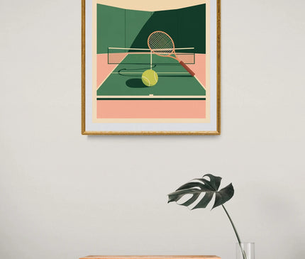 Affiche vintage ambiance club de tennis copie