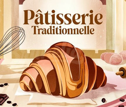 affiche vintage pâtisserie traditionnelle
