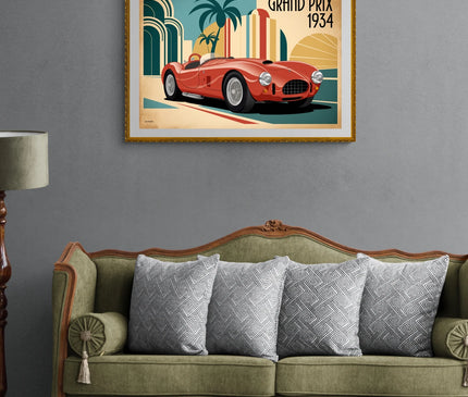 affiche auto vintage