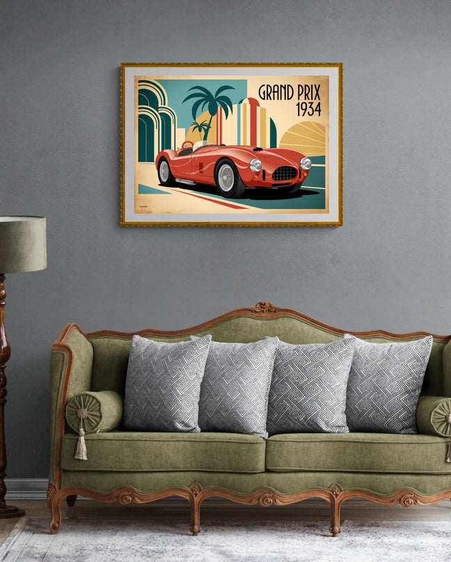 affiche auto vintage