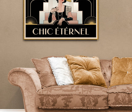 Affiche mode rétro femme