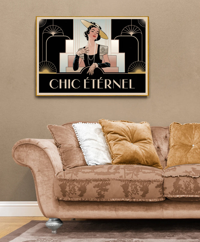 Affiche mode rétro femme
