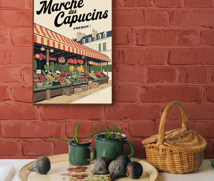 Affiche marché des Capucins vintage