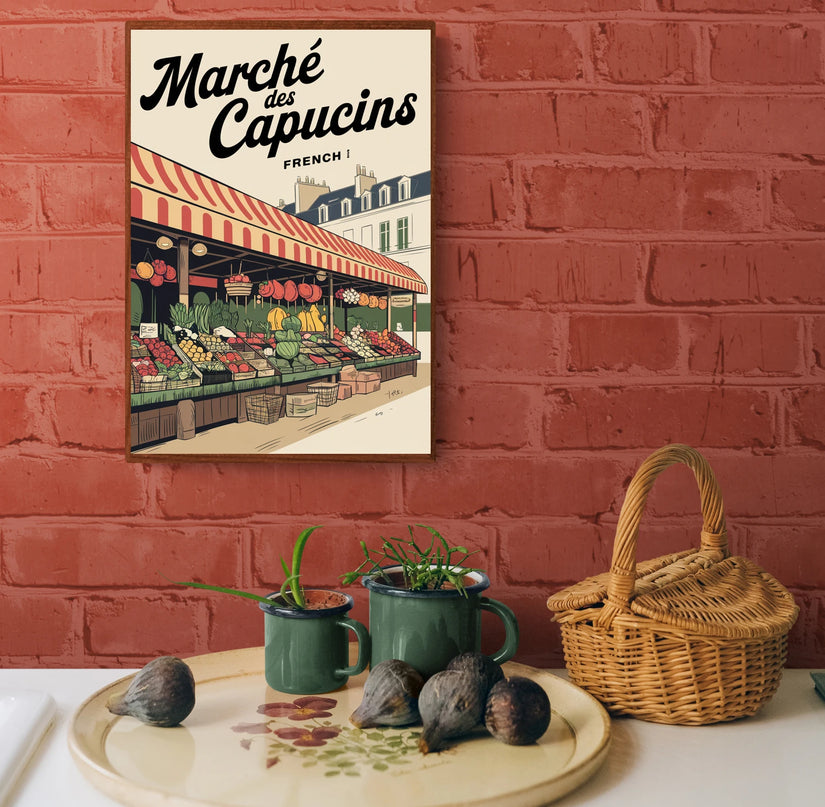 Affiche marché des Capucins vintage