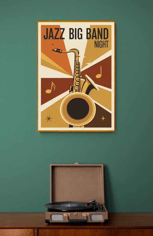 Affiche vintage big band jazz