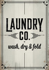 Affiche buanderie rétro Laundry Co.