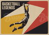 Affiche Basketball Legends style art déco rétro