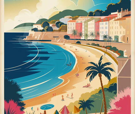 Affiche vintage ciel bleu azur 1