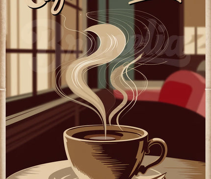 affiche vintage café