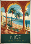Affiche Promenade des Anglais arcade palmiers Baie Nice