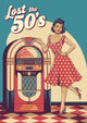 Affiche années 1950 femme et jukebox rétro