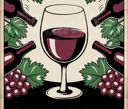 affiche vin vintage