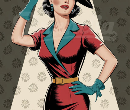 affiche vintage femme 1 2