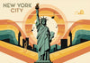 Affiche Statue de la Liberté style Art déco New York