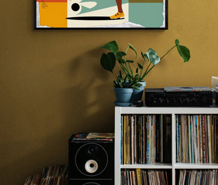 Affiche vintage jeu au pied
