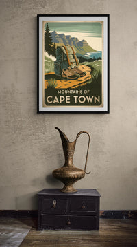 Affiche Cape Town et ses sommets rocheux Randonnée