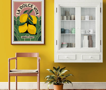 Affiche cuisine citron vintage