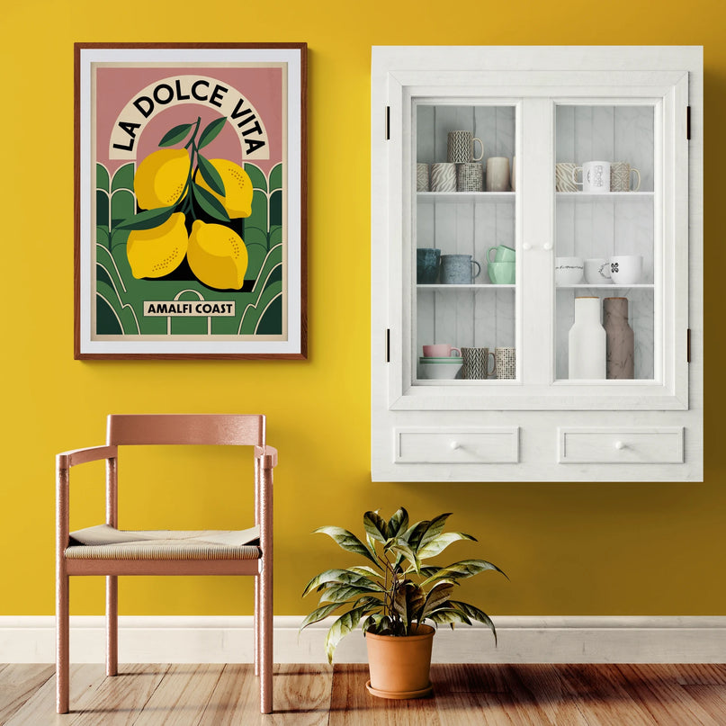 Affiche cuisine citron vintage