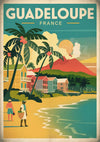 Affiche Guadeloupe France style Art Déco rétro