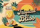 Affiche décoration boisson exotique rétro années 1950