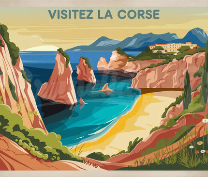 affiche retro corse
