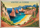 Affiche touristique Corse baies turquoise falaises roses