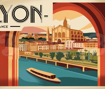 affiche lyon vintage