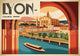 Affiche Bateau fluvial style art déco Lyon