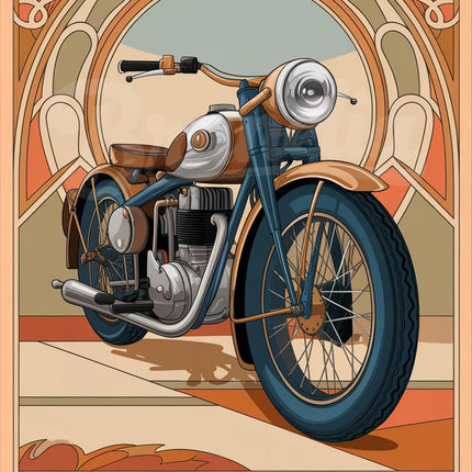 Affiche affiche atelier moto rétro