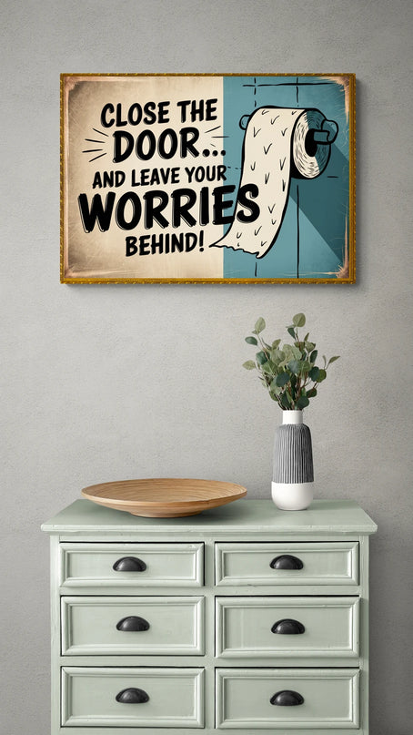 affiche toilettes vintage