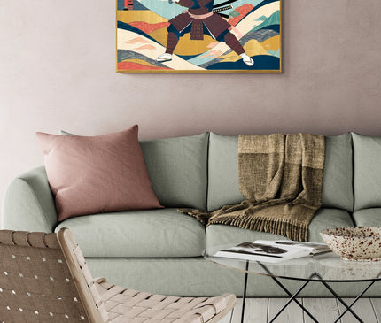 Affiche vintage guerrier samouraï