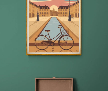 Affiche place de la Bourse rétro