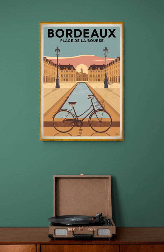 Affiche place de la Bourse rétro