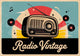 Affiche radio rétro années 1950 avec poste vintage