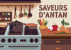 Affiche Saveurs d'Antan cuisine rétro et recettes régionales