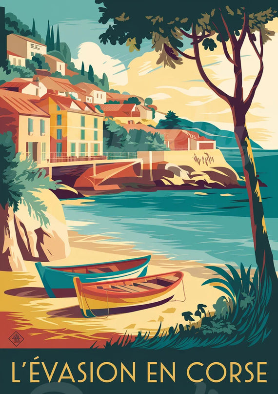 affiche retro corse