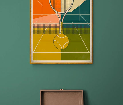 Affiche vintage affiches illustrées tennis copie