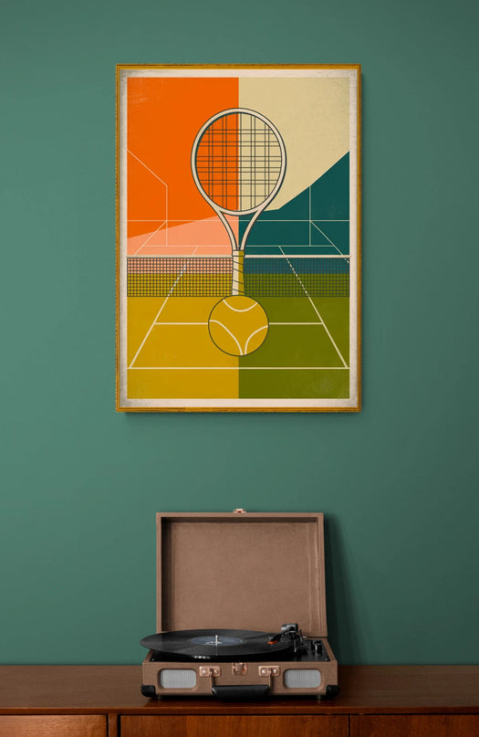 Affiche vintage affiches illustrées tennis copie