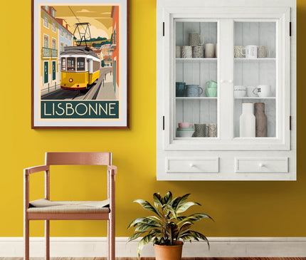 affiche vintage lisbonne