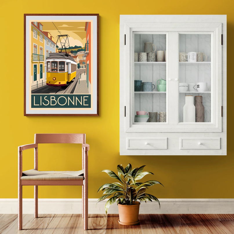 affiche vintage lisbonne