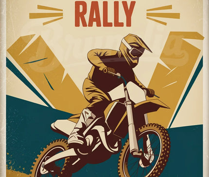 Affiche vintage motocross
