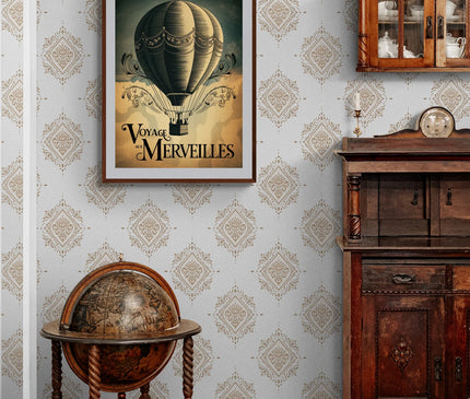 Affiche vintage montgolfière