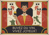 Affiche publicité vin femme élégante Art déco