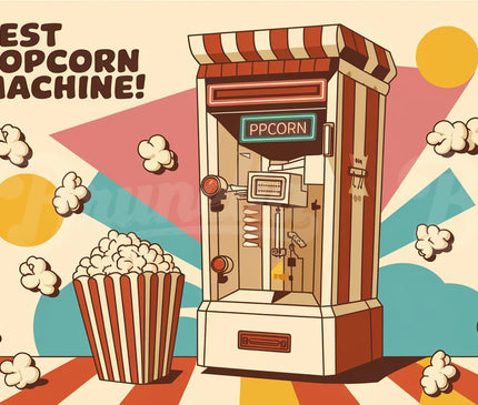 Affiche machine pop-corn rétro